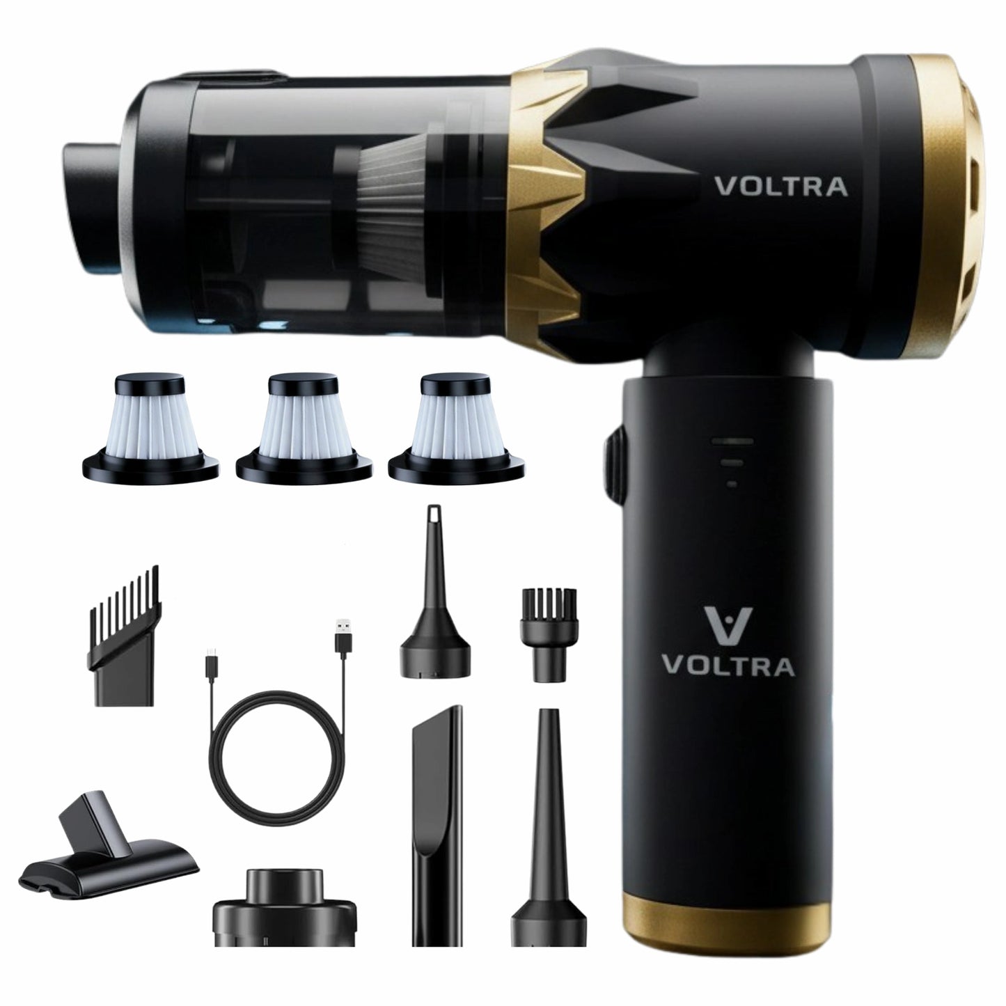 Aspiradora Inalámbrica Voltra® 3 en 1 HL-138PRO + MagCel® + X3 Filtros HEPA