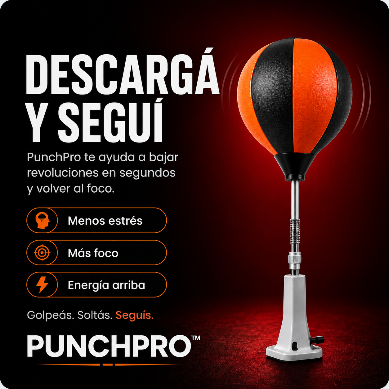 VOLTRABOXING™: Bolsa de Boxeo con Altura Regulable Antiestrés