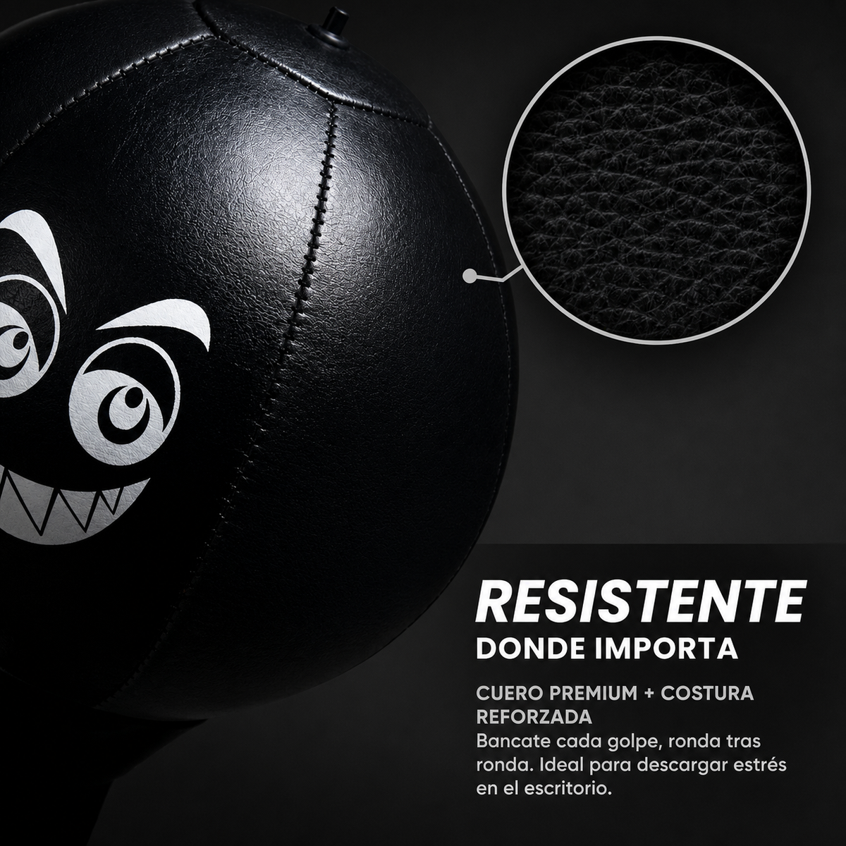 VOLTRABOX™: Bolsa de Boxeo Para Escritorio/ Vidrio Aliviador de Estrés con Ventosa