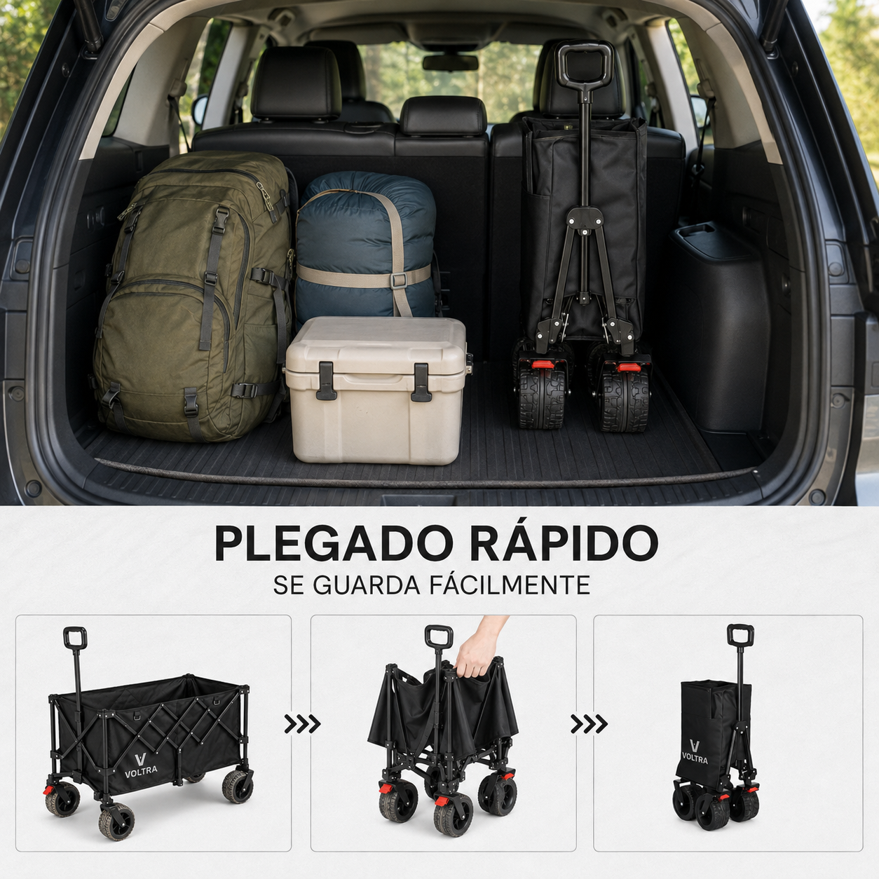 Carro Voltra | Plegable, Reforzado y Compacto