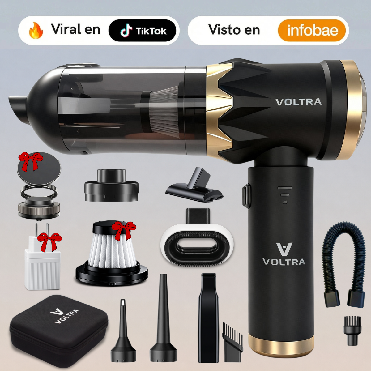 Aspiradora de Mano Inalámbrica Voltra® 3 en 1 Black Edition (PROMO OFERTA)