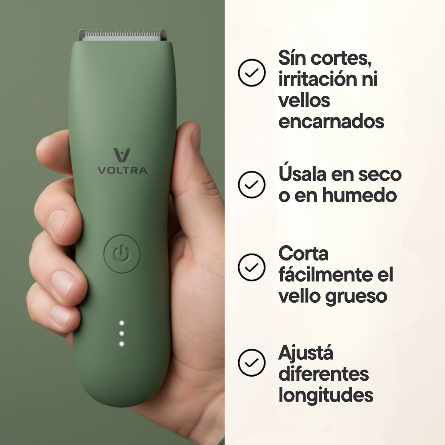 Aveline™ by Voltra – Afeitadora Anti-cortes 100% Sumergible