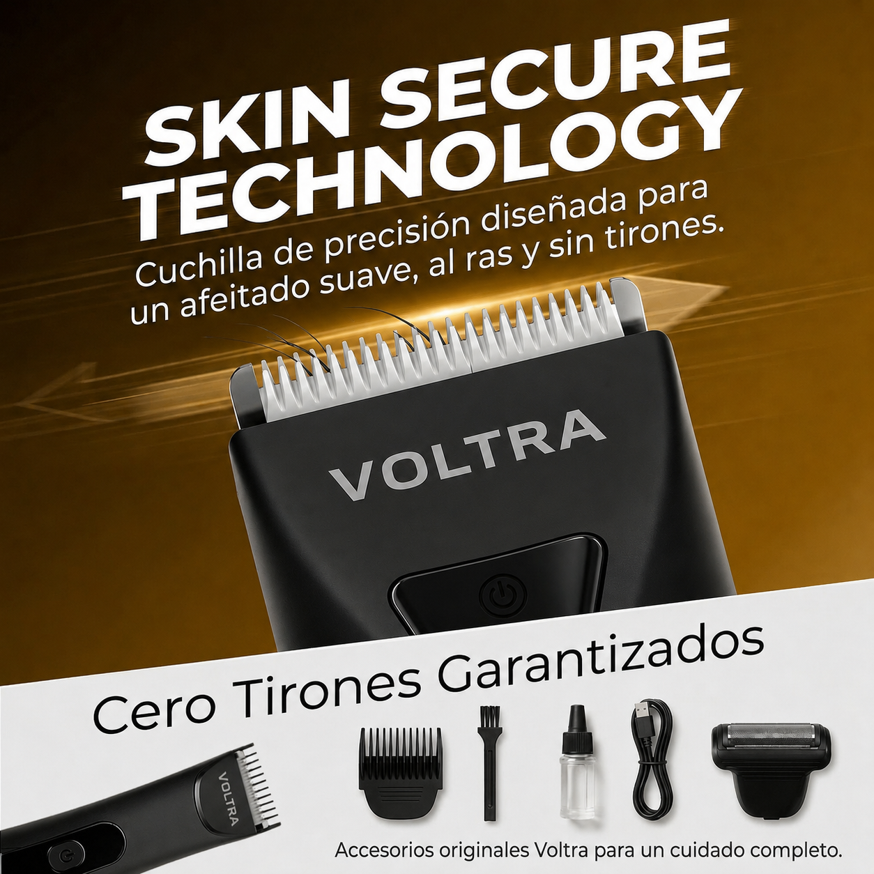 Afeitadora Corporal Anti-Cortes Voltra® Sumergible IPX7 (Zonas Sensibles)