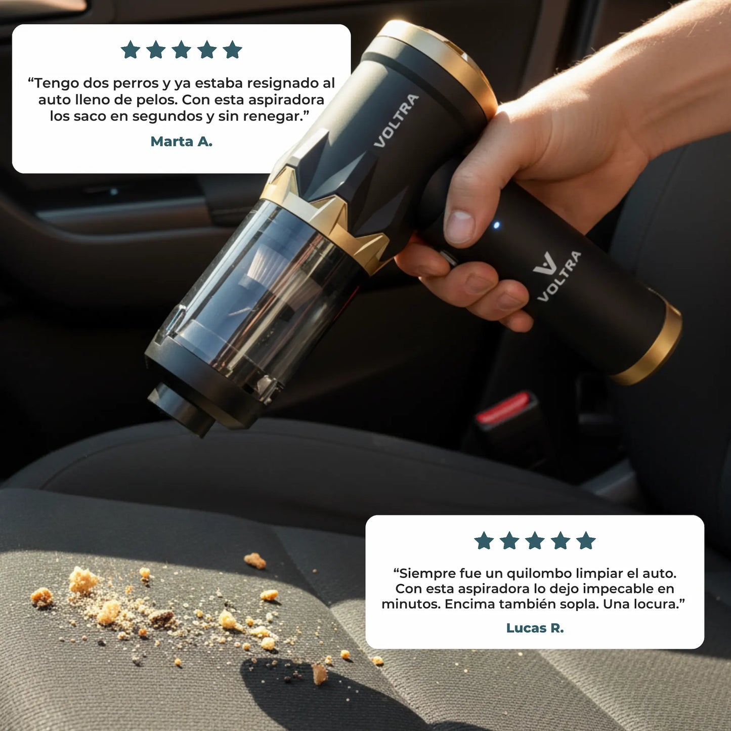 Aspiradora Inalámbrica Voltra® 3 en 1 HL-138PRO + MagCel® + X3 Filtros HEPA