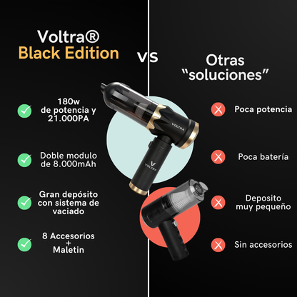 Aspiradora de Mano Inalámbrica Voltra® 3 en 1 Black Edition 🌞