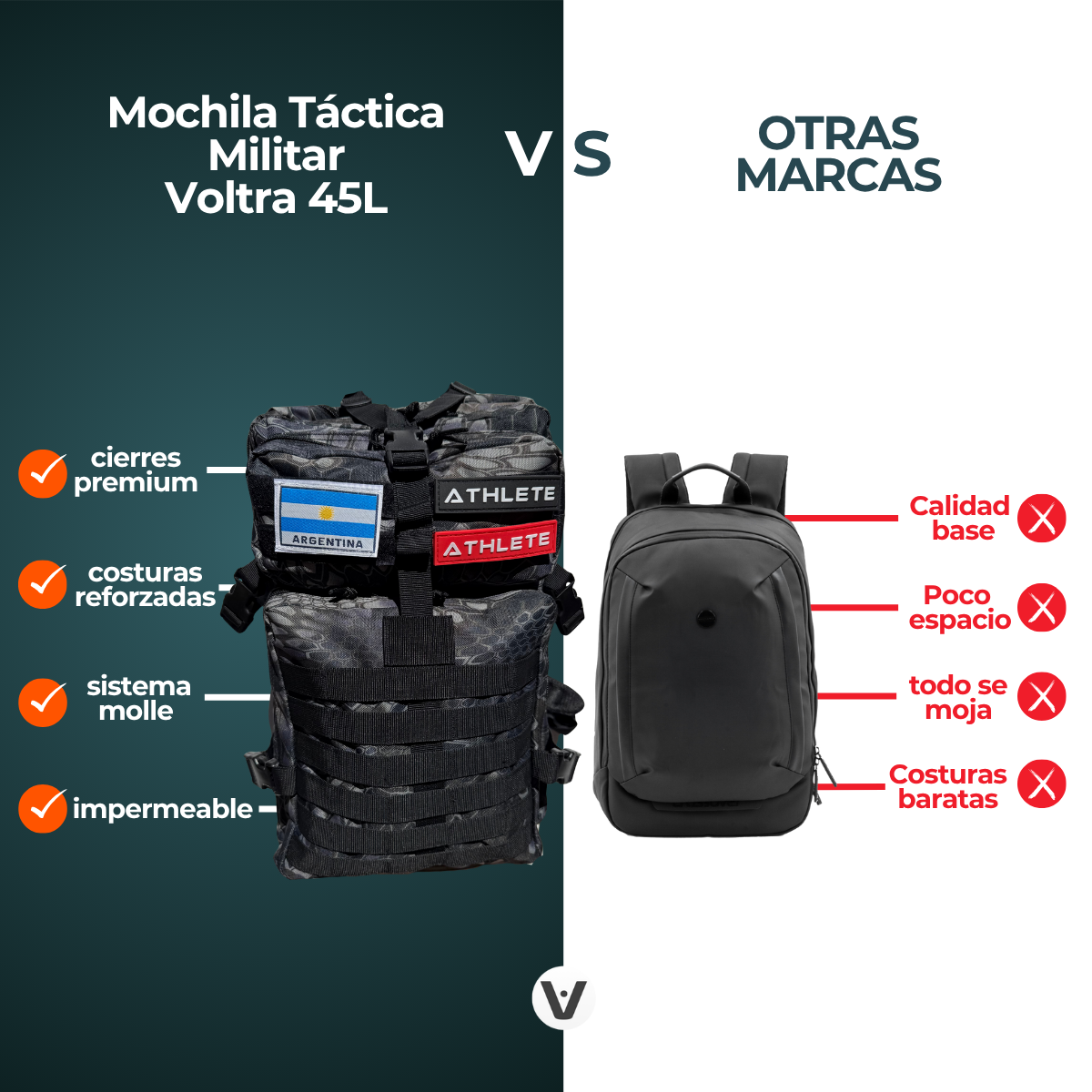 Mochila Táctica Militar Voltra 45L