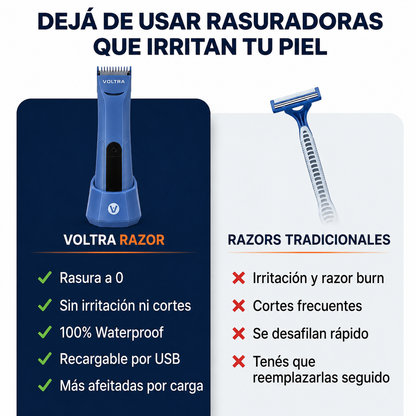 Afeitadora Corporal Anti-Cortes Voltra® Sumergible IPX7 (Zonas Sensibles)