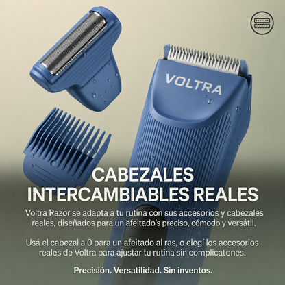 Afeitadora Corporal Anti-Cortes Voltra® Sumergible IPX7 (Zonas Sensibles)