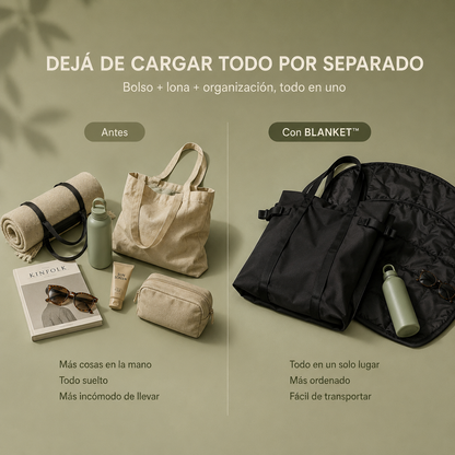 Voltra BLANKET™: Bolsa Manta Plegable 2 en 1
