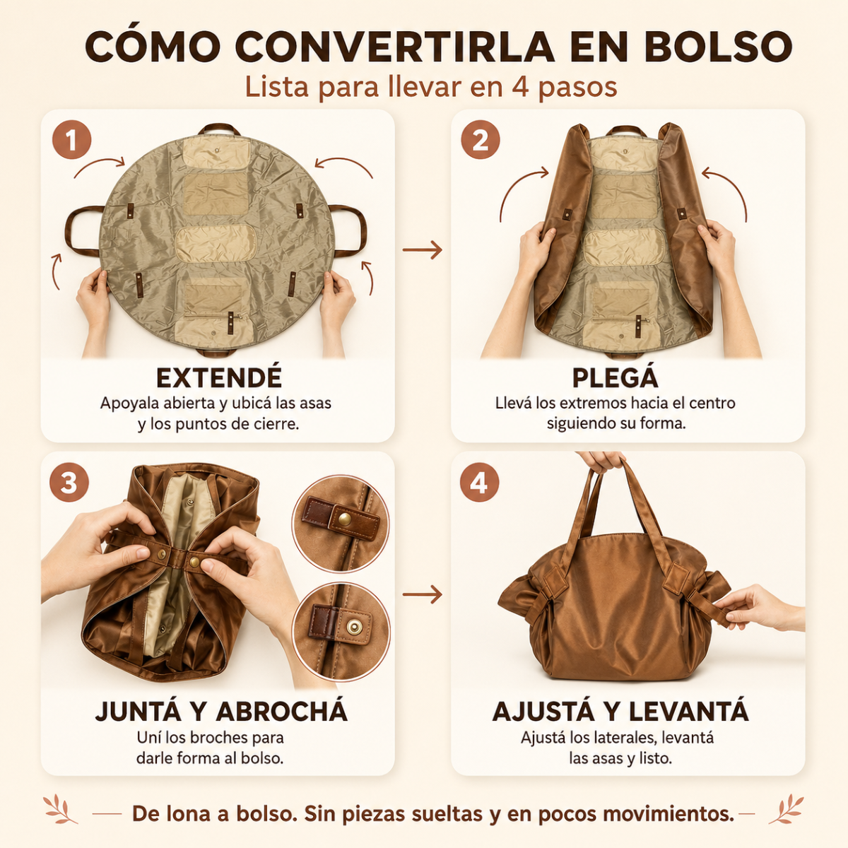 Voltra Bag™: Bolsa Manta Plegable 2 en 1