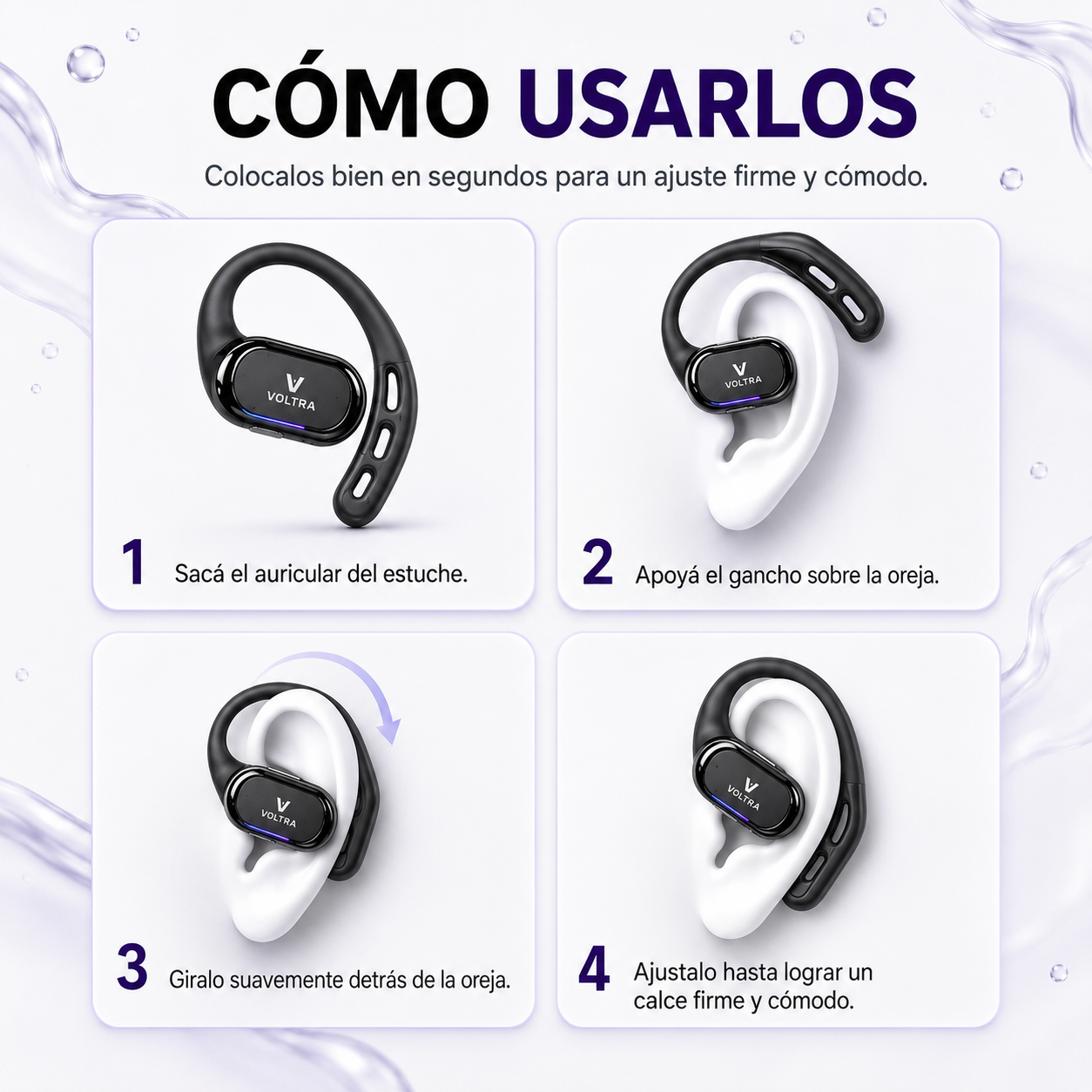 Auriculares Bluetooth Inalámbricos Voltra Pro Run 1 | Sonido de Alta Calidad