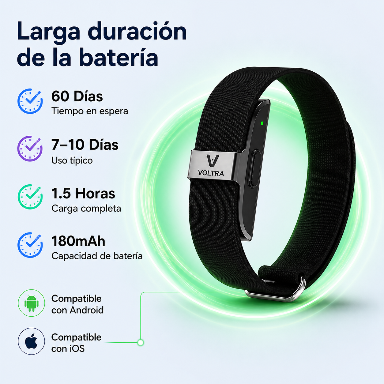 Voltra Brazelet™ | Pulsera Inteligente para Salud y Deporte