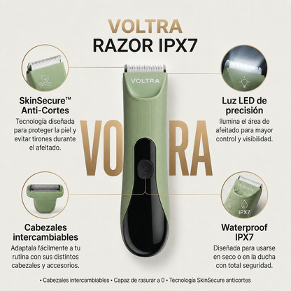 Afeitadora Corporal Anti-Cortes Voltra® Sumergible IPX7 (Zonas Sensibles)