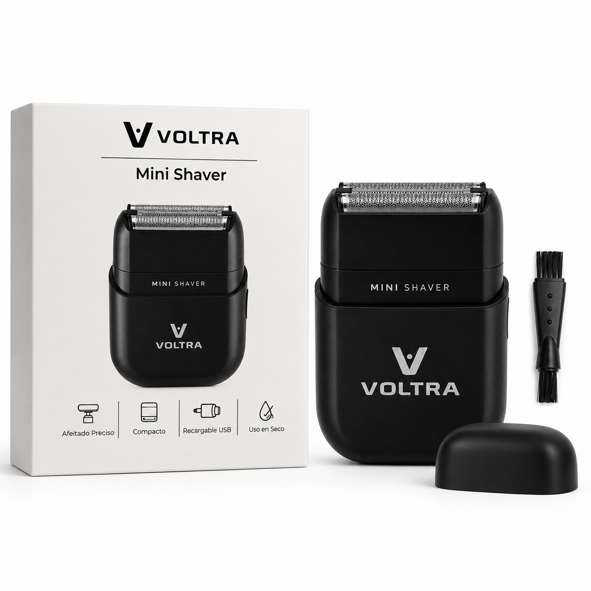 Mini Shaver Voltra│Afeitadora Facial Sumergible IPX7 (Barba y Cabello)