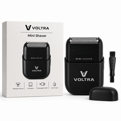 Mini Shaver Voltra│Afeitadora Facial Sumergible IPX7 (Barba y Cabello)