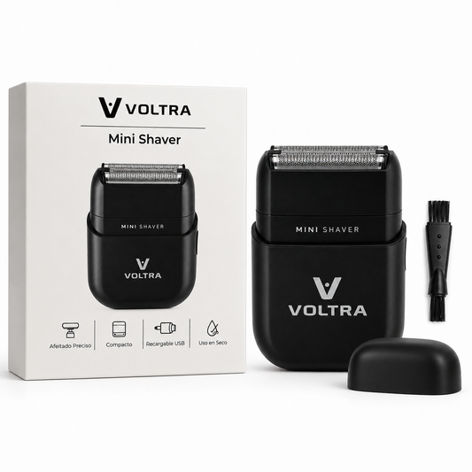 Mini Shaver Voltra│Afeitadora Facial Sumergible IPX7 (Barba y Cabello)