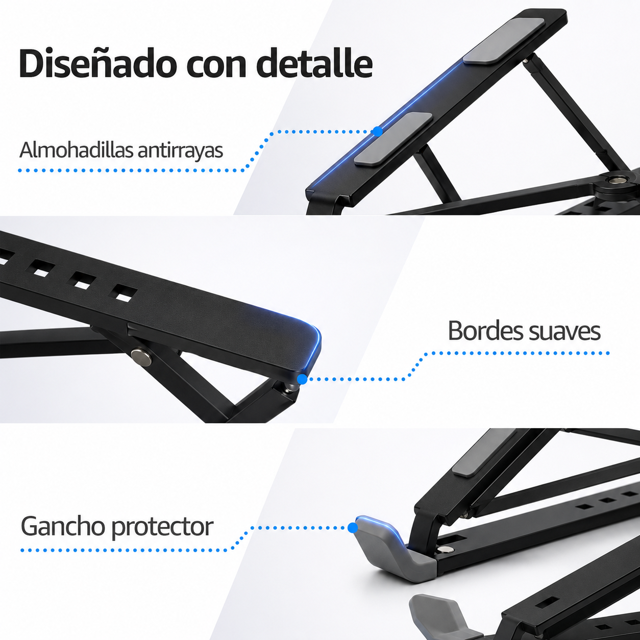 Soporte de Notebook Voltra® | Ajustable, Ergonómico y Plegable