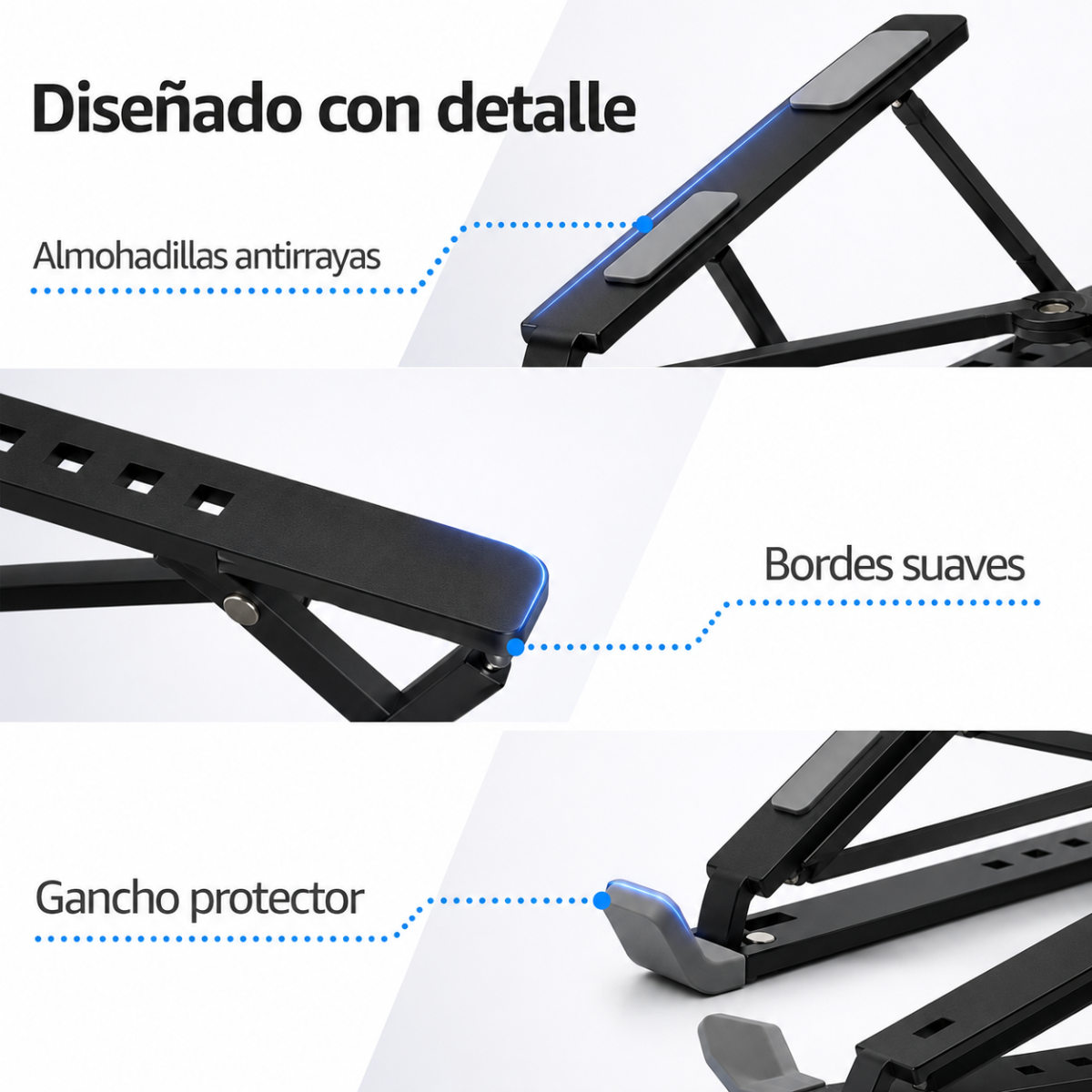 Soporte de Notebook Voltra® | Ajustable, Ergonómico y Plegable