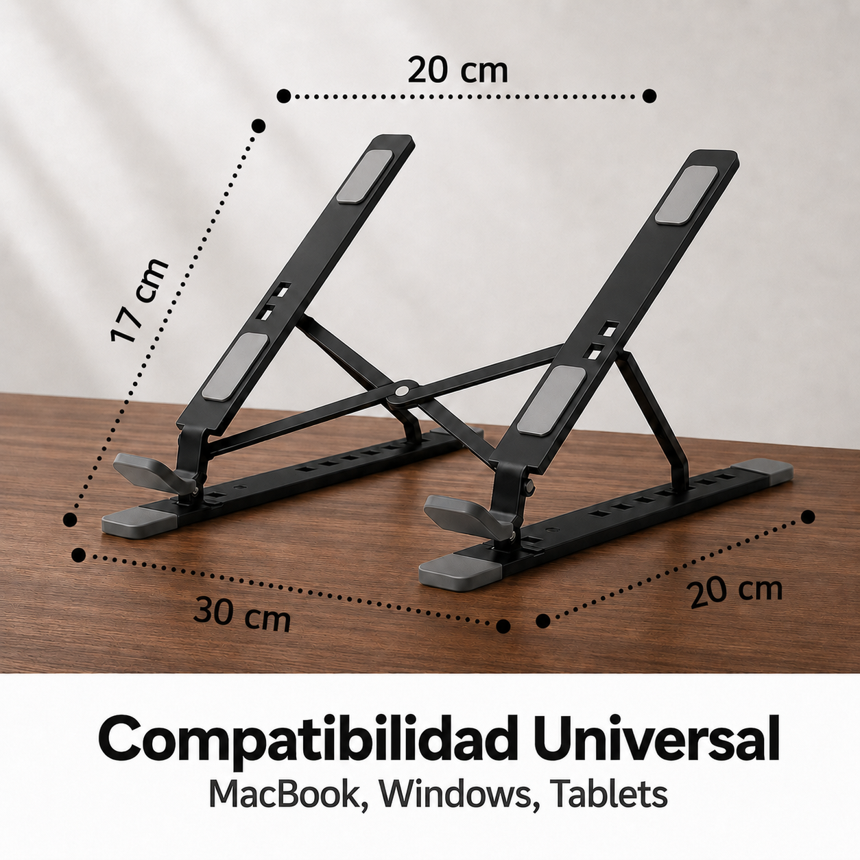 Soporte de Notebook Voltra® | Ajustable, Ergonómico y Plegable