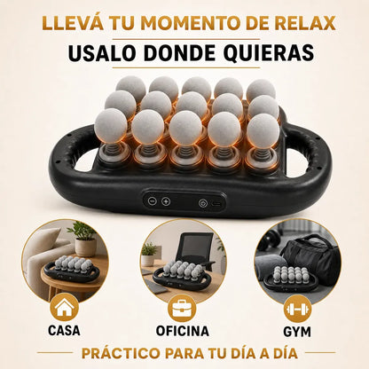 RELAXIT™: Masajeador de Cuello, Espalda y Hombros de 16 Cabezales