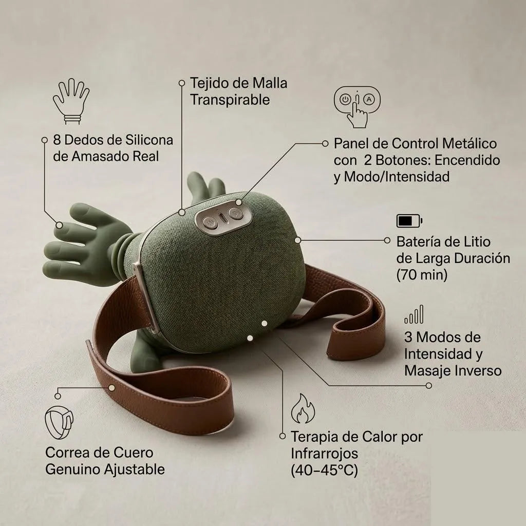 Palm™: Masajeador Shiatsu Cuello Espalda Con Calor