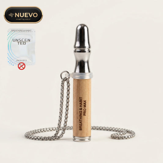 INHAB™ Collar de Respiración Consciente | Apoyo para Dejar de Fumar y Manejar la Ansiedad (Esencia Neutra Sin Sabor))