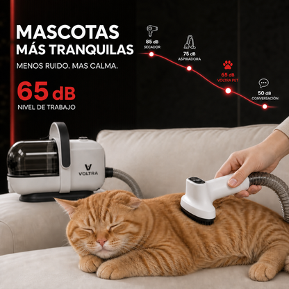 Aspiradora para Mascotas Voltra | Kit Grooming Perros y Gatos