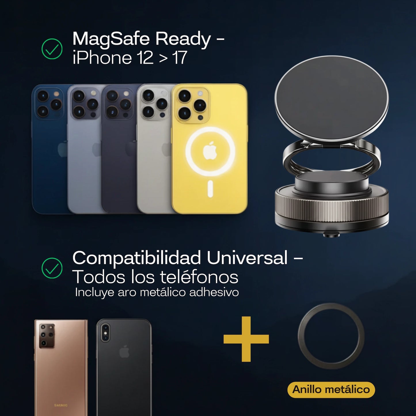 MagCel® PRO Soporte Magnético Con Giro 360°