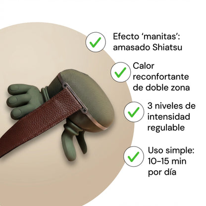 Palm™: Masajeador Shiatsu Cuello Espalda Con Calor