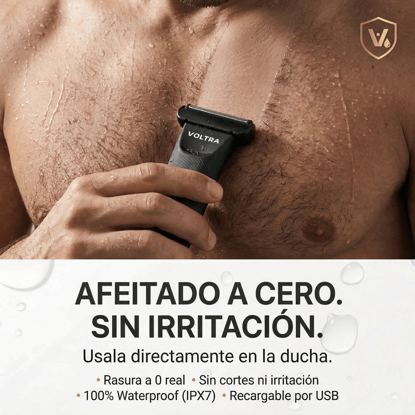 Afeitadora Corporal Anti - Cortes Voltra® Sumergible IPX7 (Zonas Sensibles) - Voltra Argentina