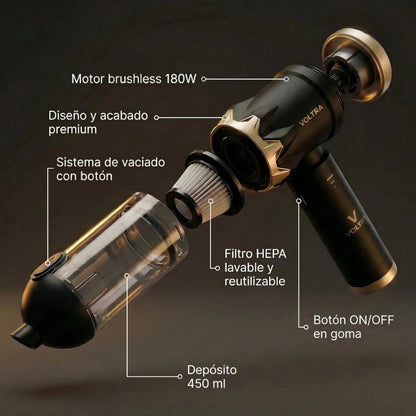 Aspiradora de Mano Inalámbrica Voltra® 3 en 1 Black Edition - Voltra Argentina