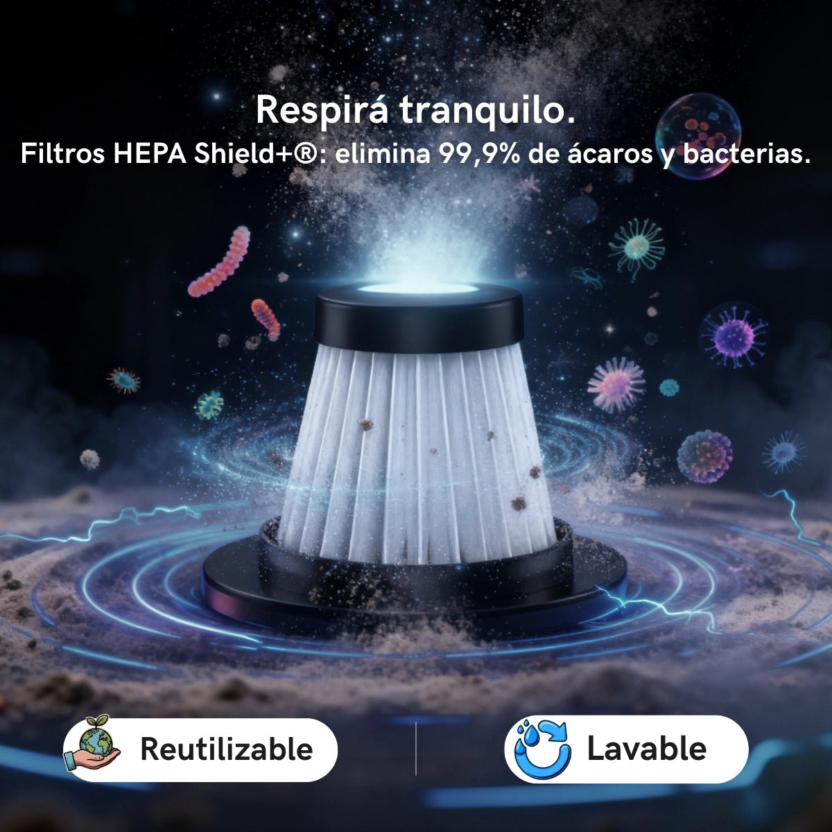 Aspiradora de Mano Inalámbrica Voltra® 3 en 1 Black Edition - Voltra Argentina