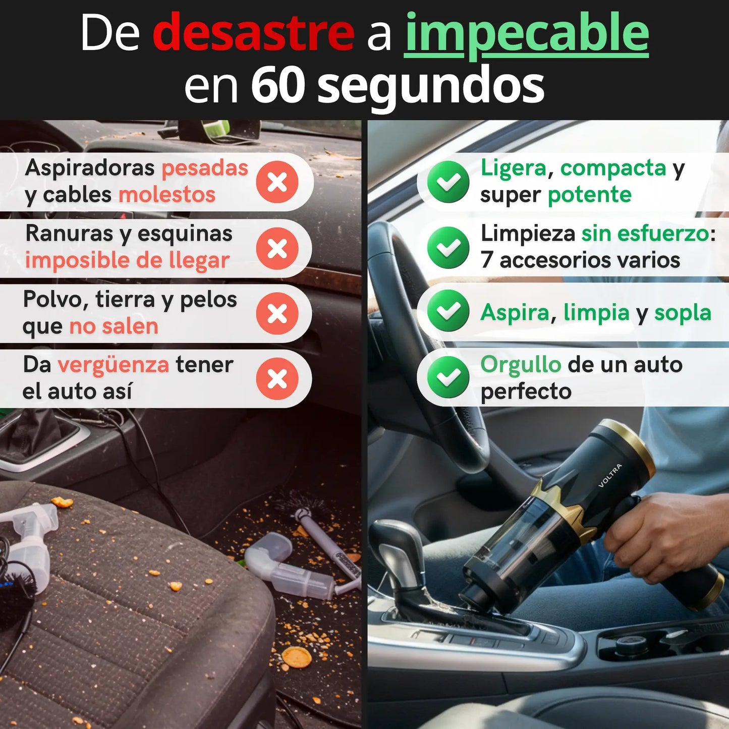 Aspiradora Inalámbrica Voltra® 3 en 1 White Edition - Voltra Argentina