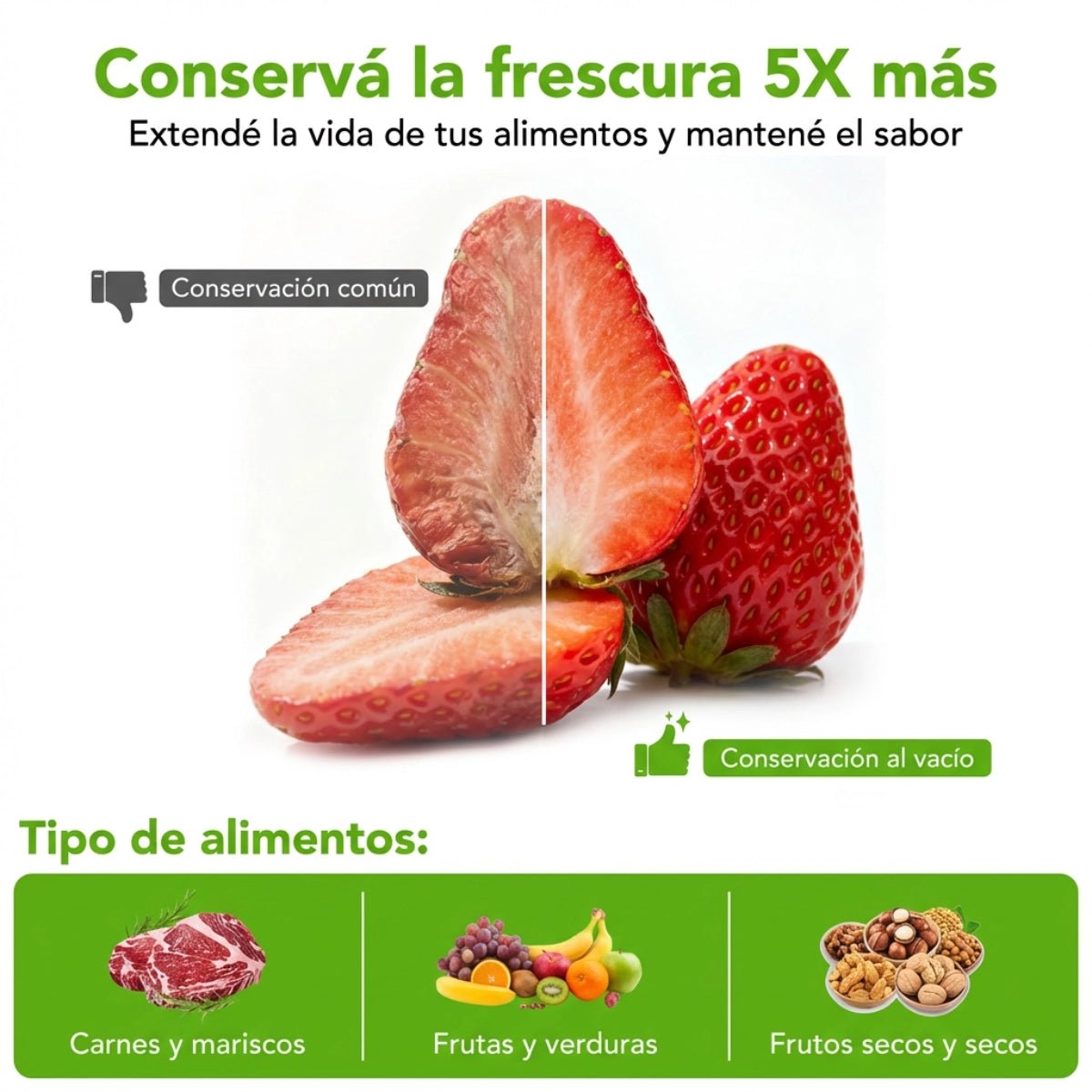 Bolsas al Vacío Premium Reutilizables - Pack - Voltra Argentina