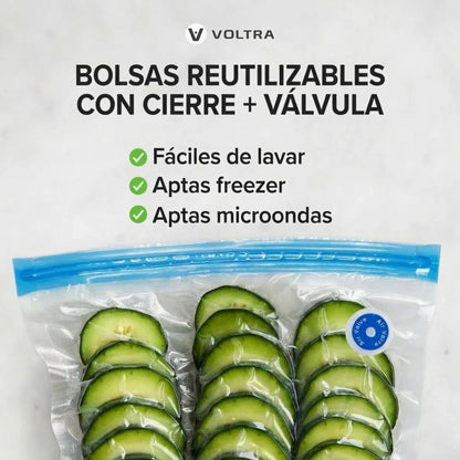 Bolsas al Vacío Premium Reutilizables - Pack - Voltra Argentina