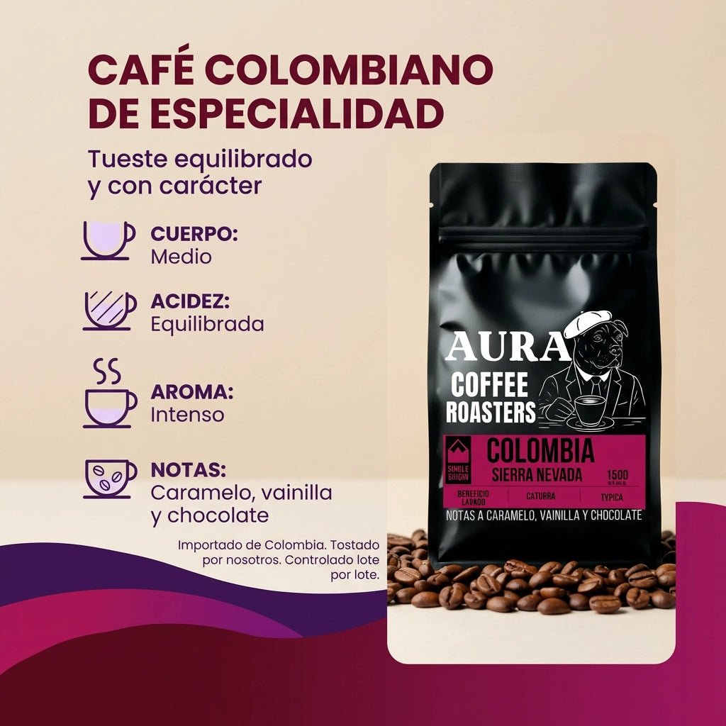 Café Colombiano de Especialidad Aura — 250g/500g/1000g - Voltra Argentina