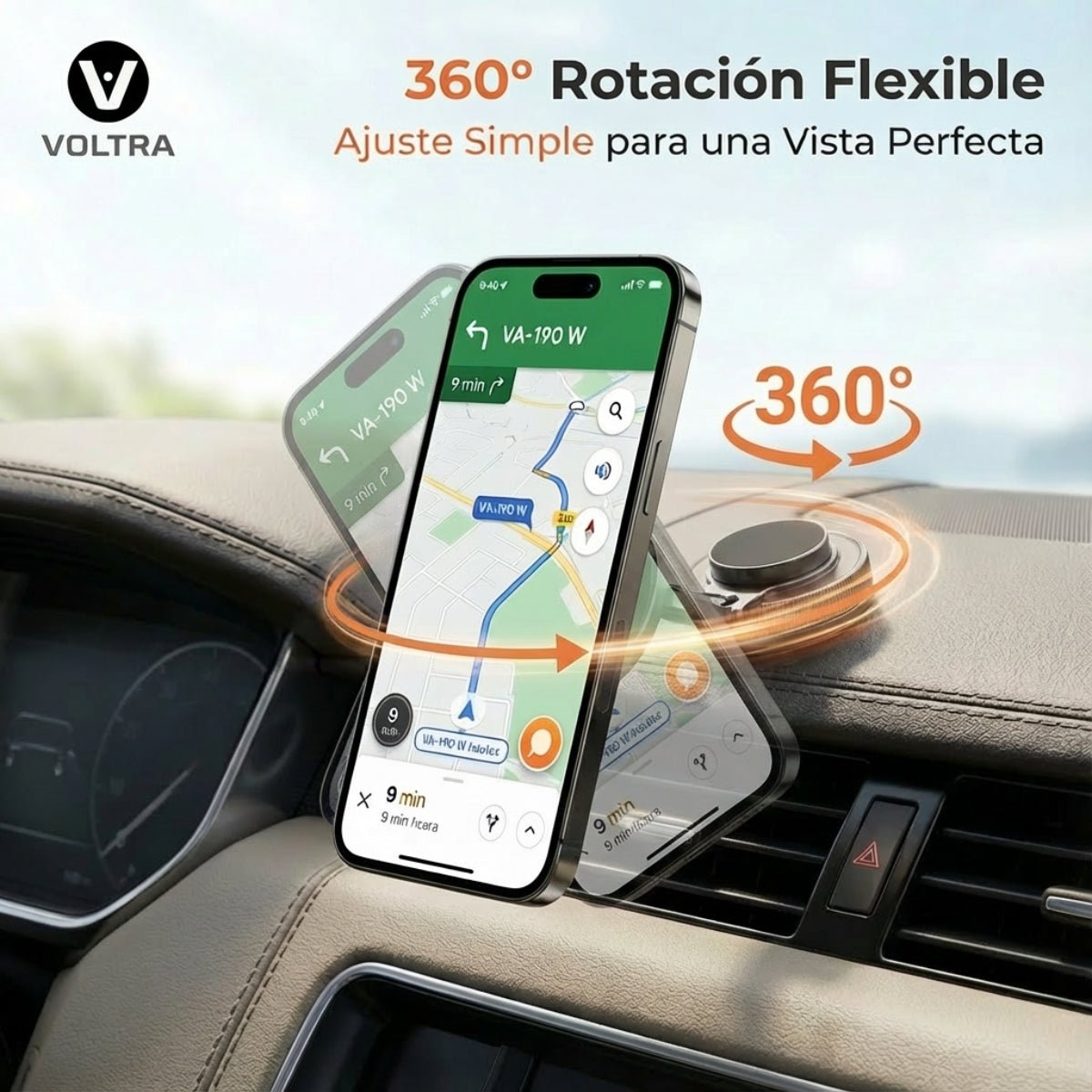 MagCel® PRO Soporte Magnético Con Giro 360° - Voltra Argentina