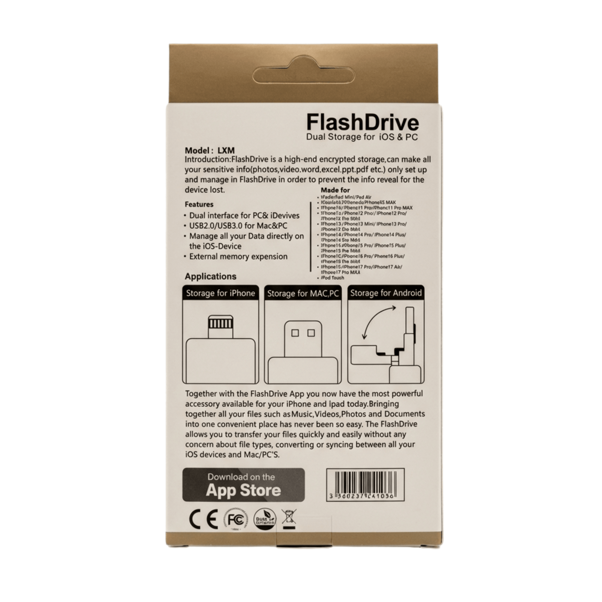 Memoria Externa USB - C Dual 2TB para iPhone/iPad USB - C y PC - Voltra Argentina