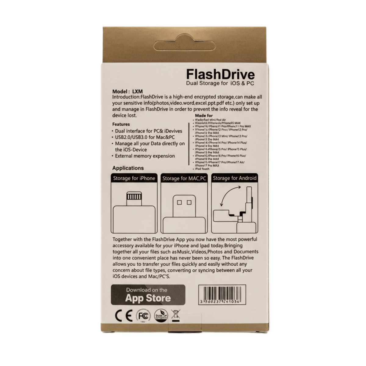 Memoria Externa USB - C Dual 2TB para iPhone/iPad USB - C y PC - Voltra Argentina