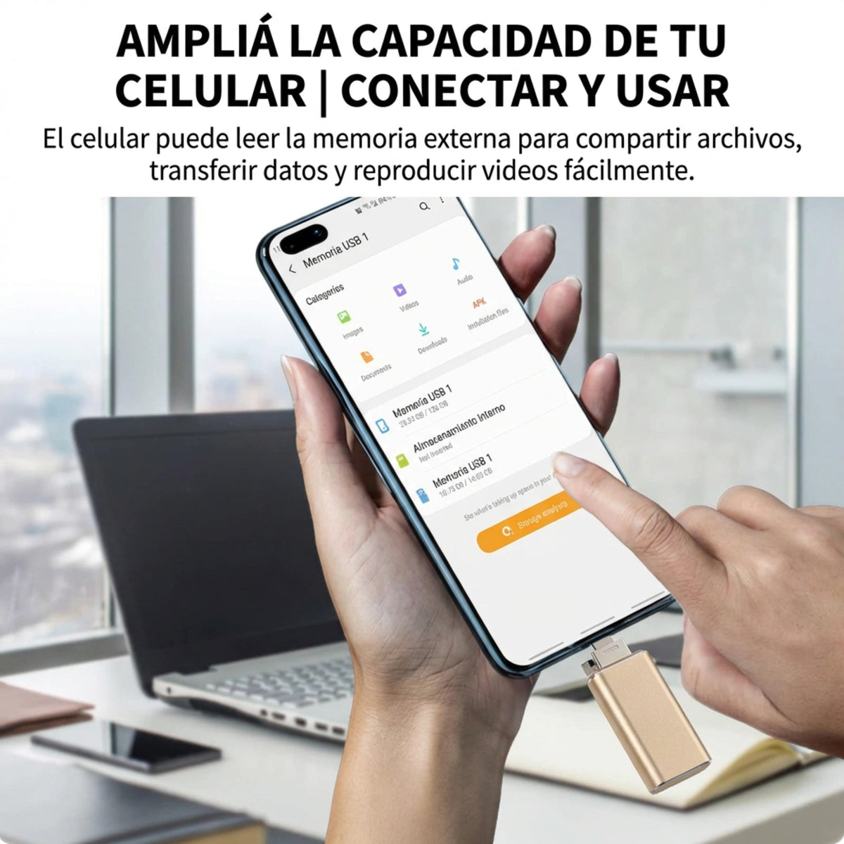 Memoria Externa USB - C Dual 2TB para iPhone/iPad USB - C y PC - Voltra Argentina