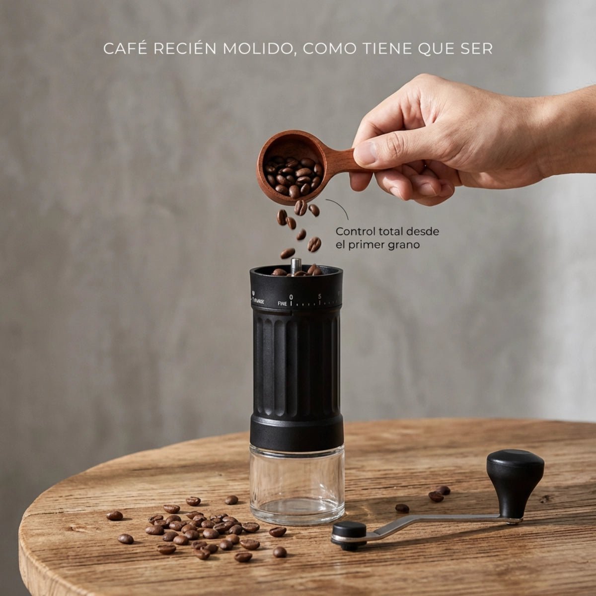 Molinillo de Café Manual Regulable Portátil Voltra® (Molinillo + 150g Café Tostado AURA) - Voltra Argentina
