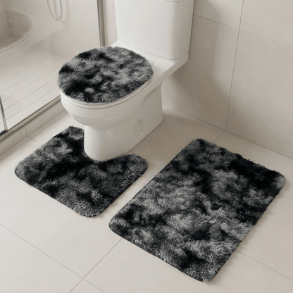 Suite Grafito™ Set de Baño 3 Piezas Aterciopelado (Ducha + Contorno + Tapa) - Voltra Argentina